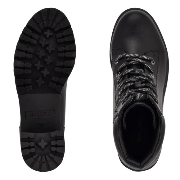 Nine West Qwork Lace Up Combat Booties - Size 7 - Picture 3 of 9